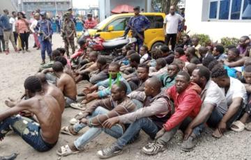 Goma : 76 présumés criminels arrêtés après une opération de traque menée par la Police