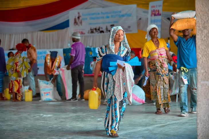 North Kivu: Several hundred displaced households assisted with food and non-food items by WOF