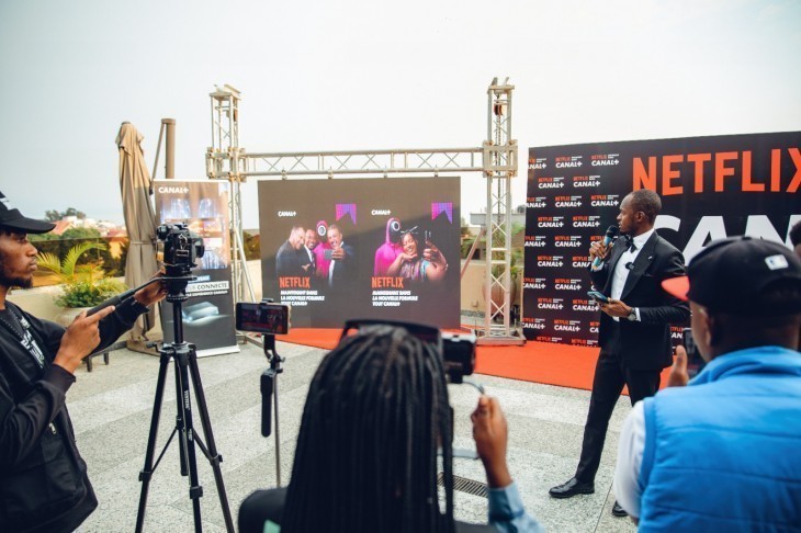 Lionel Mbaya présentant la nouvelle offre de CANAL+