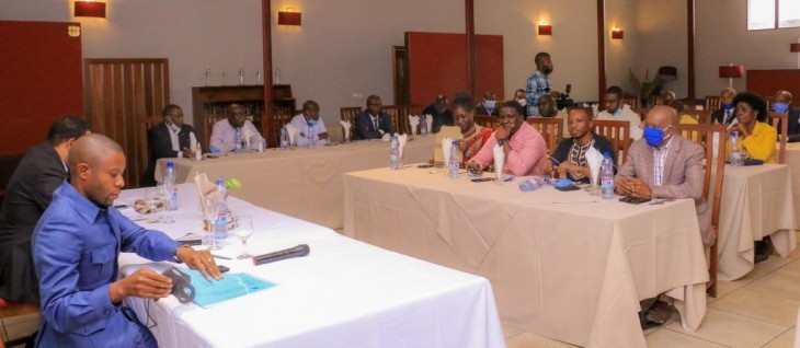Le Gouverneur Carly Kasivita lors de l'entretien avec les députés nationaux élus du Nord-Kivu