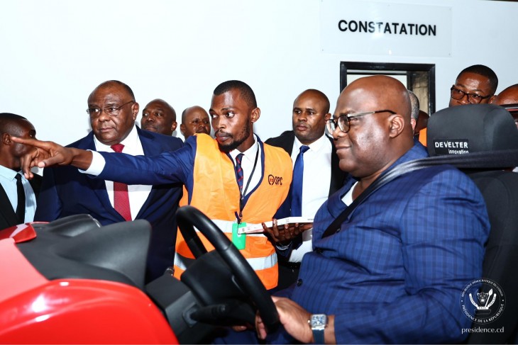 RDC : Visite du Président Félix Tshisekedi à la société de production des permis de Conduire