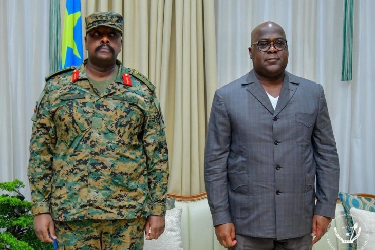 RDC: Séjournant à Kinshasa, le Général Muhoozi Kainerugaba a rencontré le Président Félix Tshisekedi